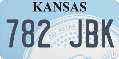 KS license plate 782JBK