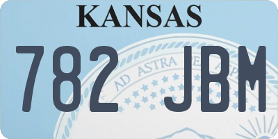 KS license plate 782JBM