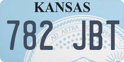 KS license plate 782JBT