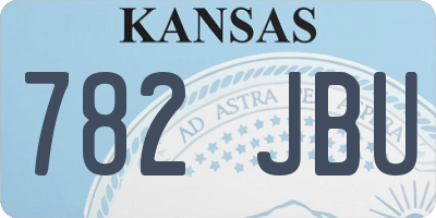 KS license plate 782JBU