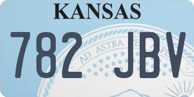 KS license plate 782JBV