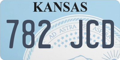 KS license plate 782JCD