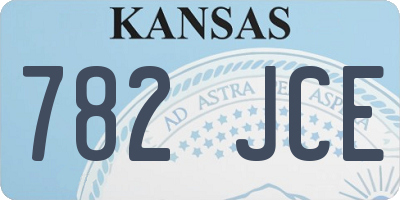 KS license plate 782JCE