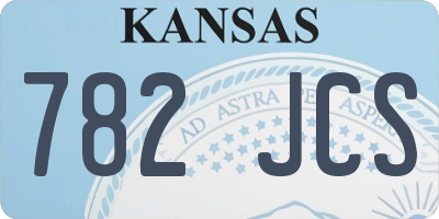 KS license plate 782JCS