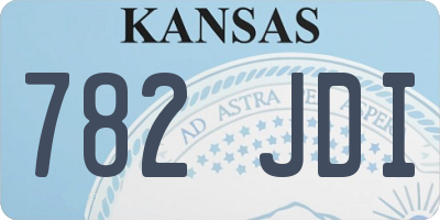 KS license plate 782JDI