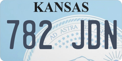 KS license plate 782JDN