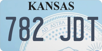 KS license plate 782JDT