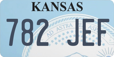 KS license plate 782JEF