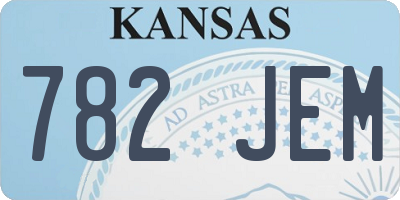 KS license plate 782JEM