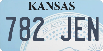 KS license plate 782JEN
