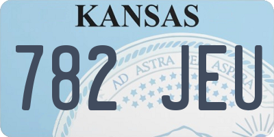 KS license plate 782JEU