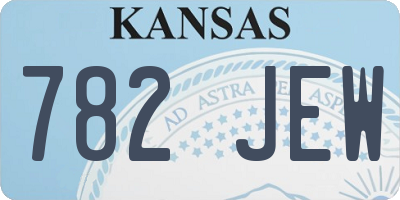 KS license plate 782JEW