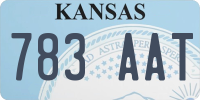 KS license plate 783AAT