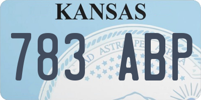 KS license plate 783ABP