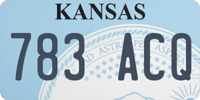 KS license plate 783ACQ