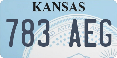 KS license plate 783AEG
