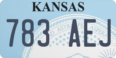 KS license plate 783AEJ