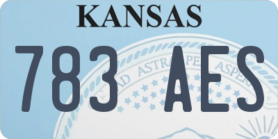 KS license plate 783AES