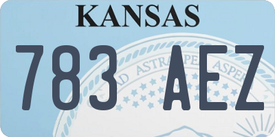 KS license plate 783AEZ