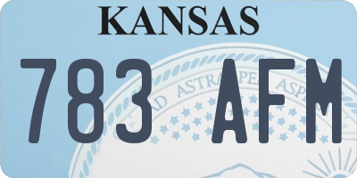 KS license plate 783AFM