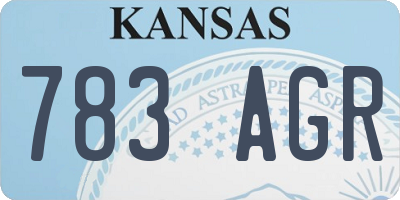 KS license plate 783AGR