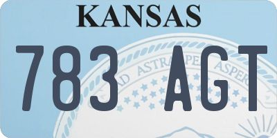 KS license plate 783AGT