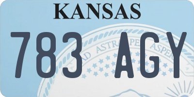 KS license plate 783AGY