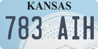 KS license plate 783AIH