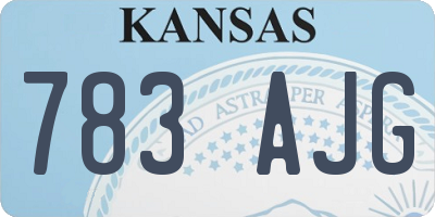 KS license plate 783AJG