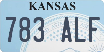 KS license plate 783ALF