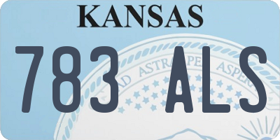 KS license plate 783ALS