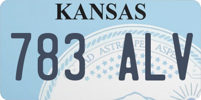 KS license plate 783ALV