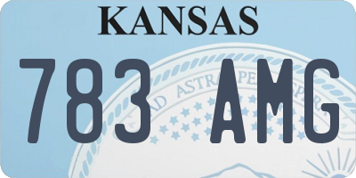 KS license plate 783AMG