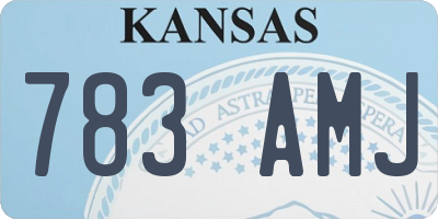 KS license plate 783AMJ