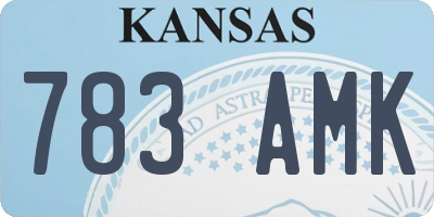 KS license plate 783AMK