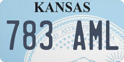 KS license plate 783AML