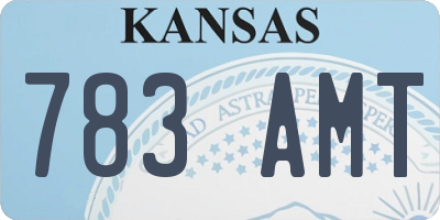 KS license plate 783AMT