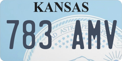 KS license plate 783AMV