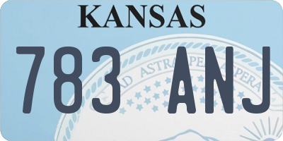 KS license plate 783ANJ