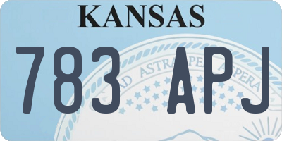 KS license plate 783APJ
