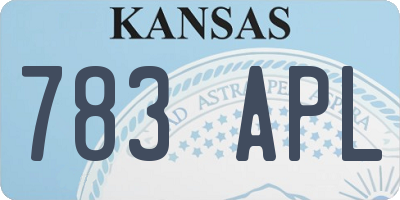 KS license plate 783APL