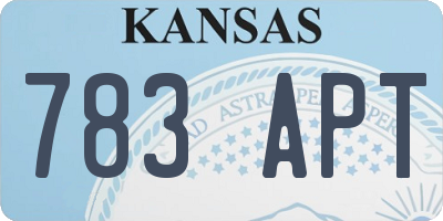 KS license plate 783APT