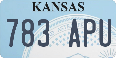 KS license plate 783APU