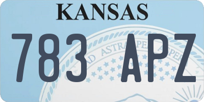 KS license plate 783APZ