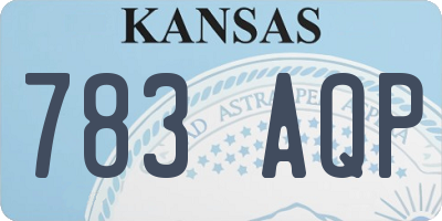 KS license plate 783AQP