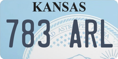 KS license plate 783ARL