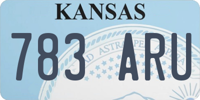 KS license plate 783ARU