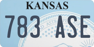 KS license plate 783ASE