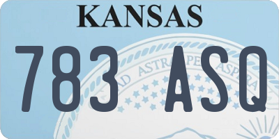 KS license plate 783ASQ
