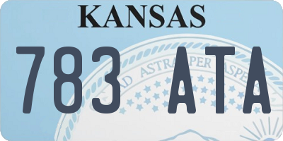 KS license plate 783ATA